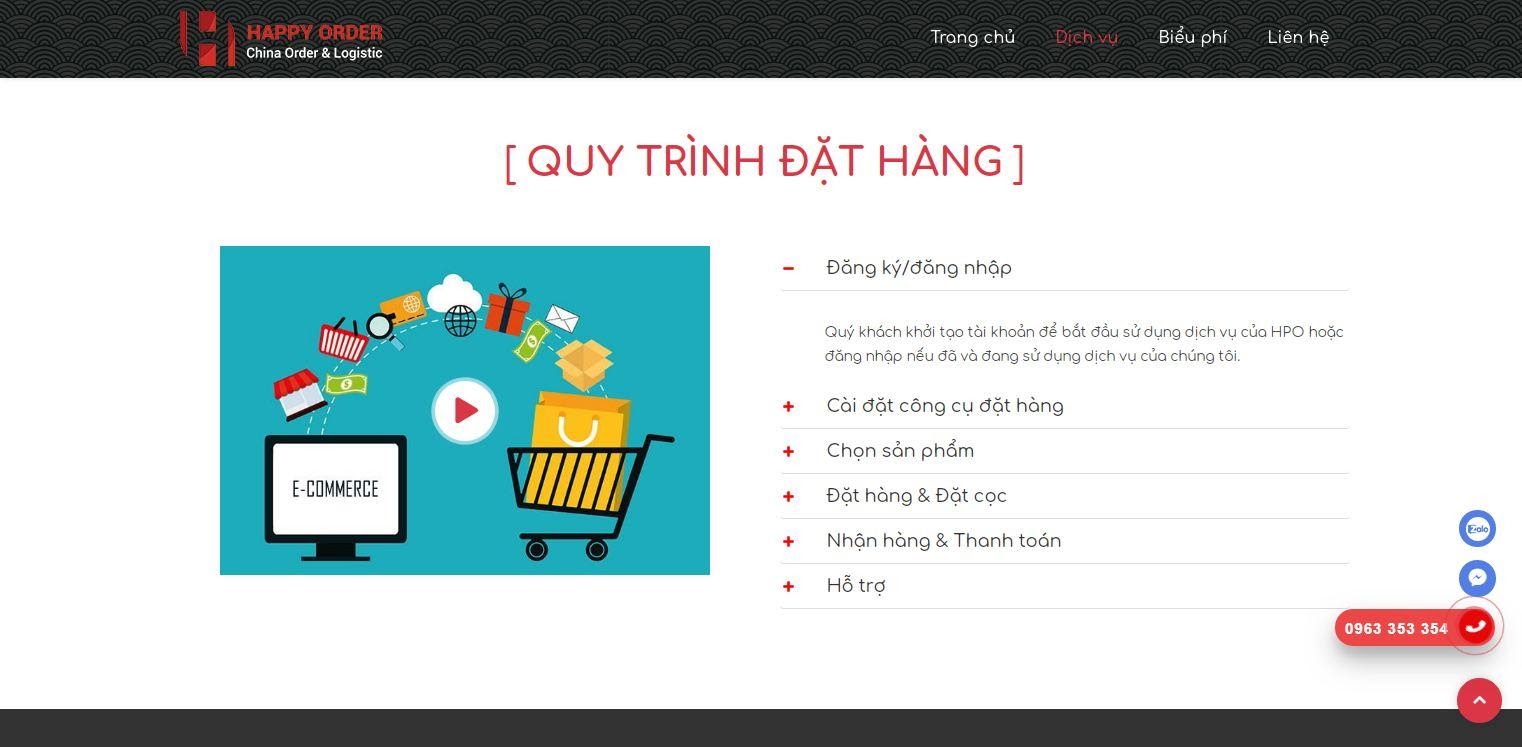 Quy trình đặt hàng tại HPO cực đơn giản và dễ dàng