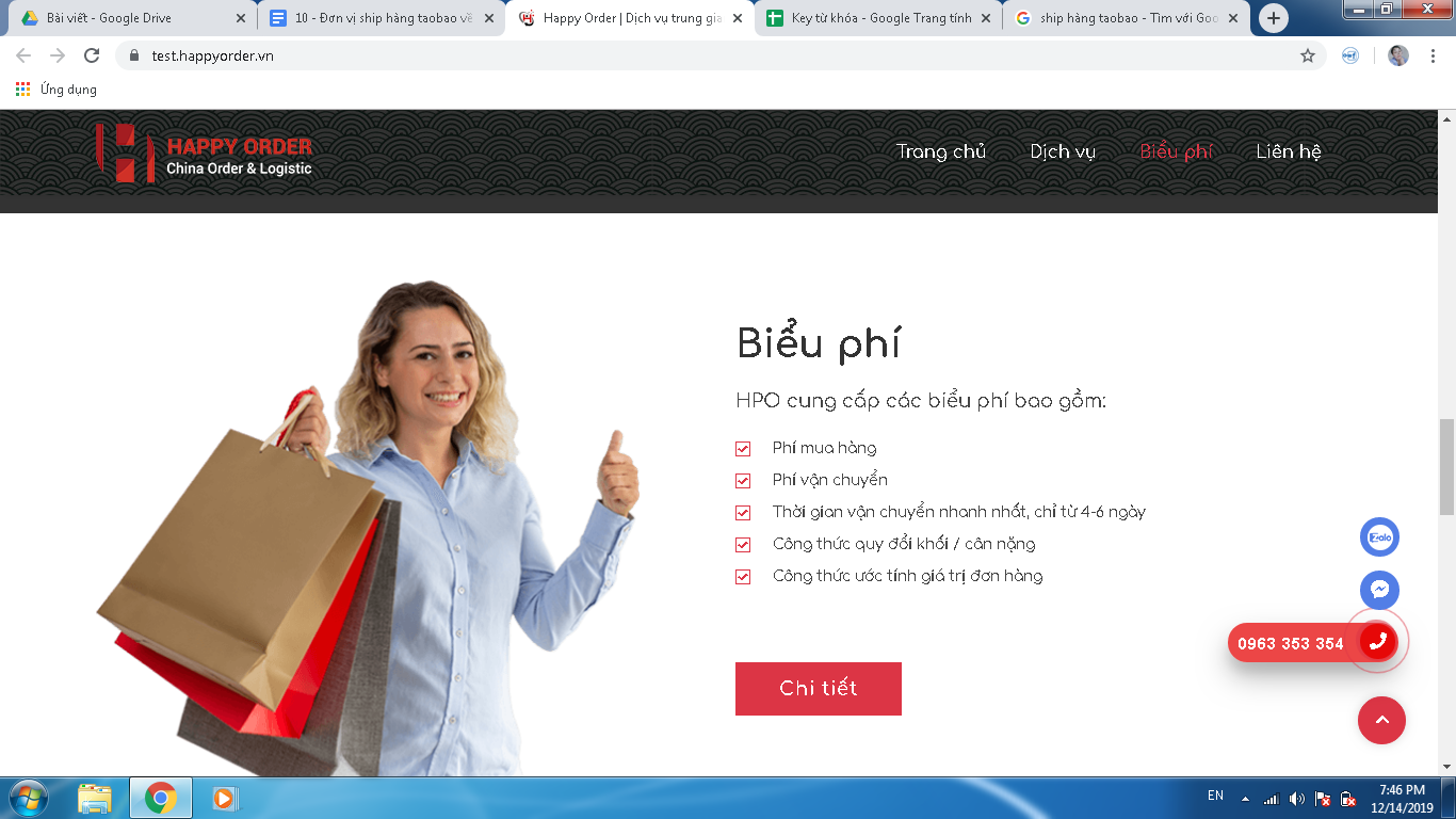 HPO - Đơn vị ship hàng taobao tốt nhất